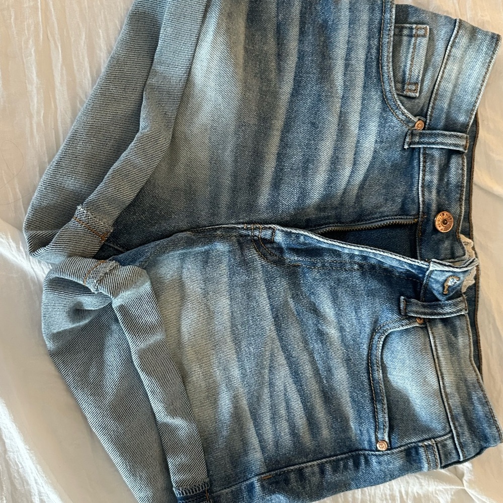 Altar'd State Blue Denim with Lace Trim